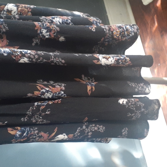 Free people black floral pullover tunic top sz small - Picture 5 of 10